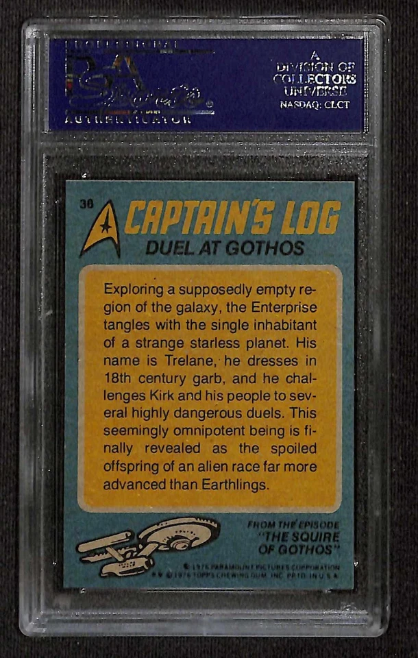William Shatner Signed 1976 Topps Star Trek PSA/DNA Captain Kirk Duel at Gothos - Image 2 of 4