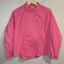 Vintage LL Bean Shirt Adult 18 Pink Button up Flannel USA Made