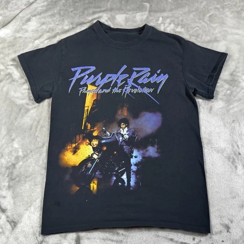 Prince Purple Rain Shirt Mens Small Black Band Music Movie C Vintage vintage concert t-shirt, vintage, size S, single stitch, B+ condition