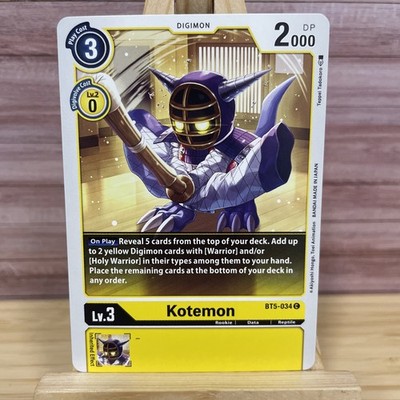 Kotemon BT5-034 C Digimon CCG | Battle of Omni NM