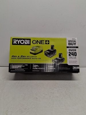 #ad Ryobi ONE 18V Lithium Ion High Performance Starter Kit 4Ah amp; 2Ah $80.00