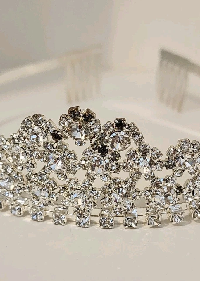 Tiara princesa con joyas disfraz de Halloween tocado nupcial usado Foto 2 de 3