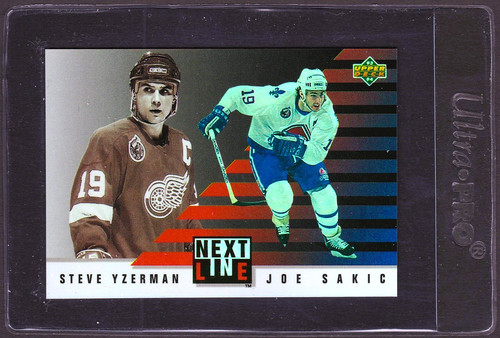 Steve Yzerman, Joe Sakic #NL3 1993 Upper Deck Next in Line card