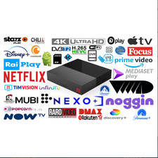 TIM VISION DECODER BOX 4K DIGITALE TERRESTRE DVB-T2 ANDROID TELECOMANDO TV CASA