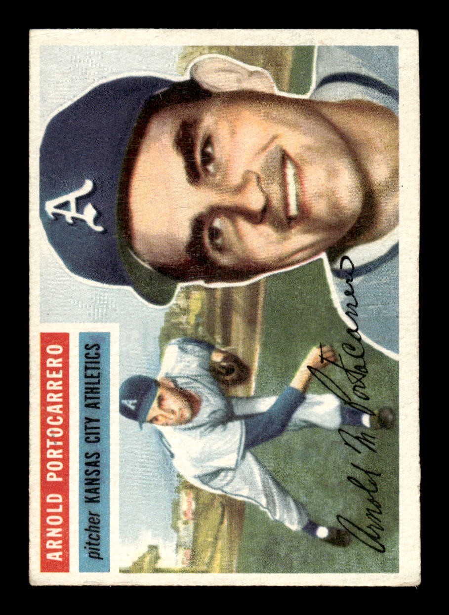1956 Topps #53a Arnold Portocarrero Kansas City Athletics VGEX HOF10010730