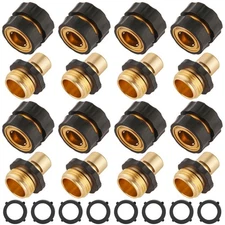 8 Set Quick Connect Hose Fittings for Garden Hose Quick Connector with Gasket...