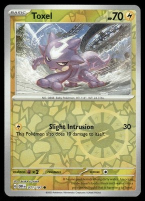 Toxel 071/197 - Obsidian Flames - Reverse Holo Common NM