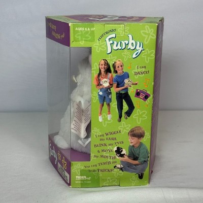 Furby 1998 White Pink Ears Gray Eyes NIB Model 70-800 NEW | eBay