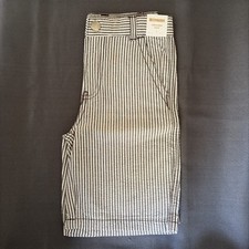 Boys NEW Gymboree Size 6 Shorts/Seersucker/Brown/Cotton/snap/zipper/adjustable