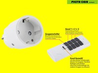 Micro-Funk-Steckdose +Handsender Power-Zwischensteckdose 2300 Watt Funkschalter