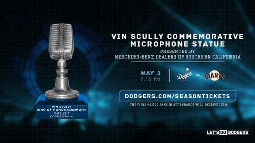 LA DODGERS 2017 VIN SCULLY RING OF 