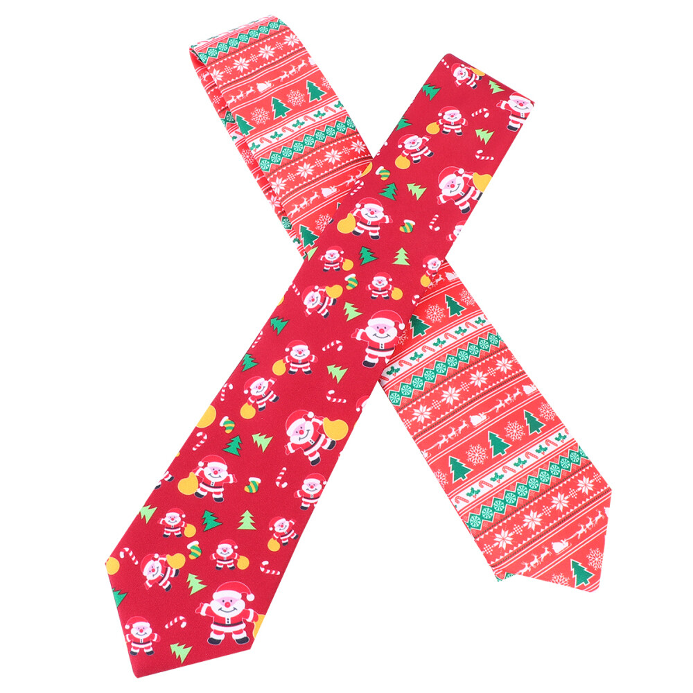 2 Pcs Polyester Christmas Tie Man Men Holiday Suspender Yule Gifts eBay