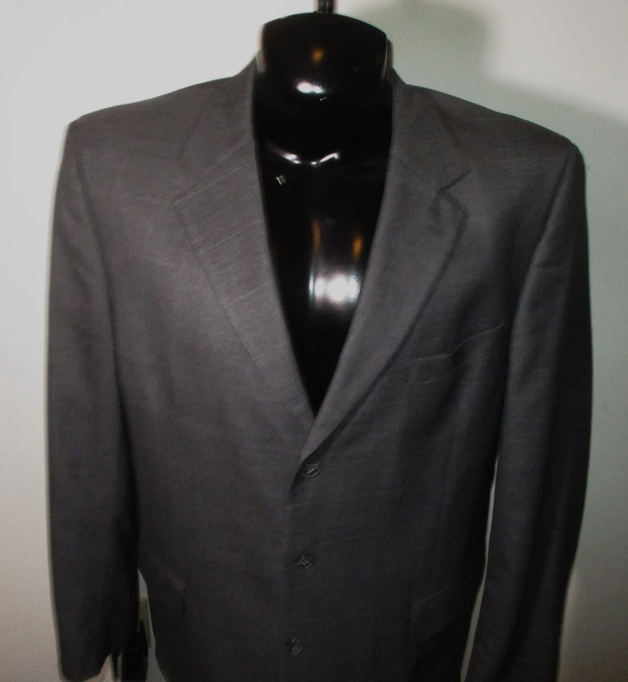 JOS. A. BANK Gray 100% Wool 2 Pc Suit Men's Size 46 Long, 44X34 - Image 3 of 4