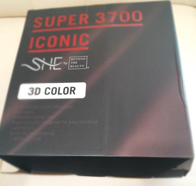SHE BEYOND THE BEAUTY SUPER 3700 ICONIC HAIR DRYER - 3D COLOR- BRAND NEW- SEALED