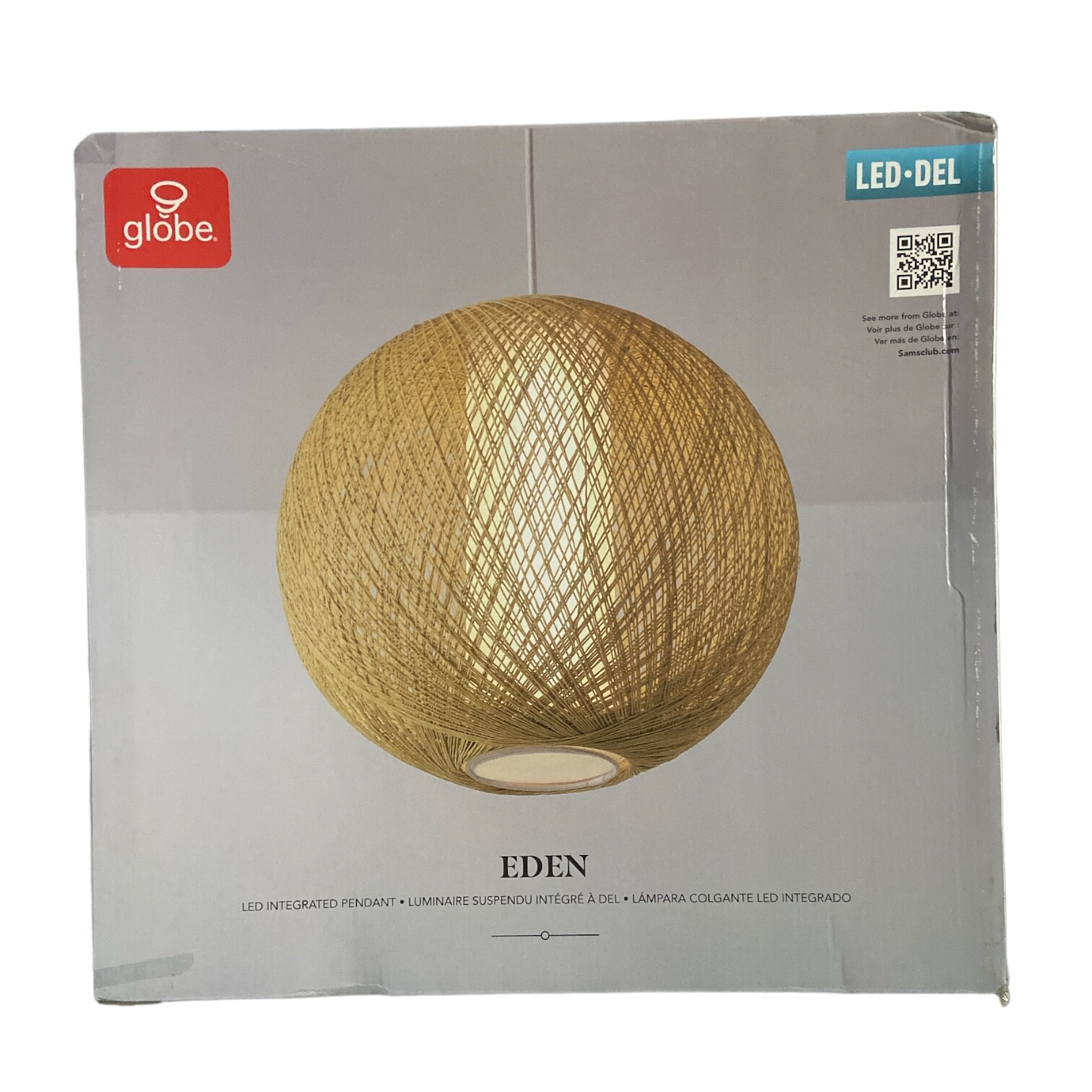 Globe Electric LED Подвеска из натурального ротанга, Eden