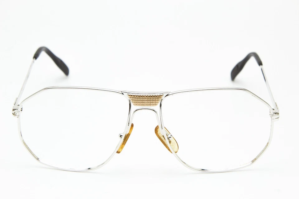 Óculos de piloto vintage prata década de 1980 ELLESSE 58 armação aviador - Imagem 4 de 4