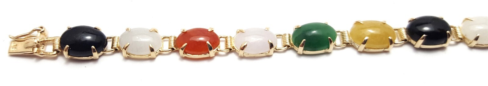 Unique 14K Solid Yellow Gold Designer Multi Color… - image 17