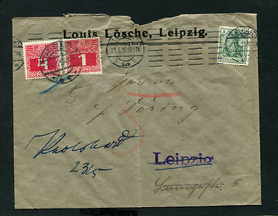 Dt. Rich - Germany With Zuszendfrankatur Di Austria 1910. Defects (EB-15)