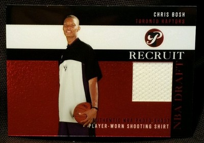 2003 04 Topps Chris Bosh Pristine Nba Draft Recruit Relic Card