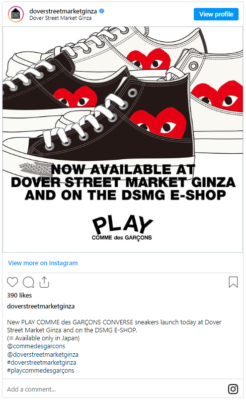 DSM Ginza COMME des GARÇONS (CDG) PLAY x Converse Chuck 70s White