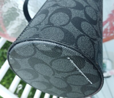 Coach C1504 Black Signature C Coated Canvas Wine Bottle Holder
