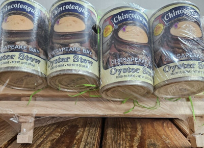 4 Chincoteague 10 oz. Oyster Stew On Hardwood Trivet for $32.99, Free Shipping