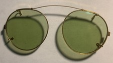 Vintage Ray Ban Bausch And Lomb 12kgf Clip On Glasses Green Tint Free Ship