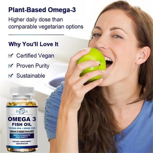 Omega-3 Capsule Olio di Pesce - Supporto Cuore, Cervello, Occhi e Immunitario - Con DHA/EPA - Foto 6 di 12