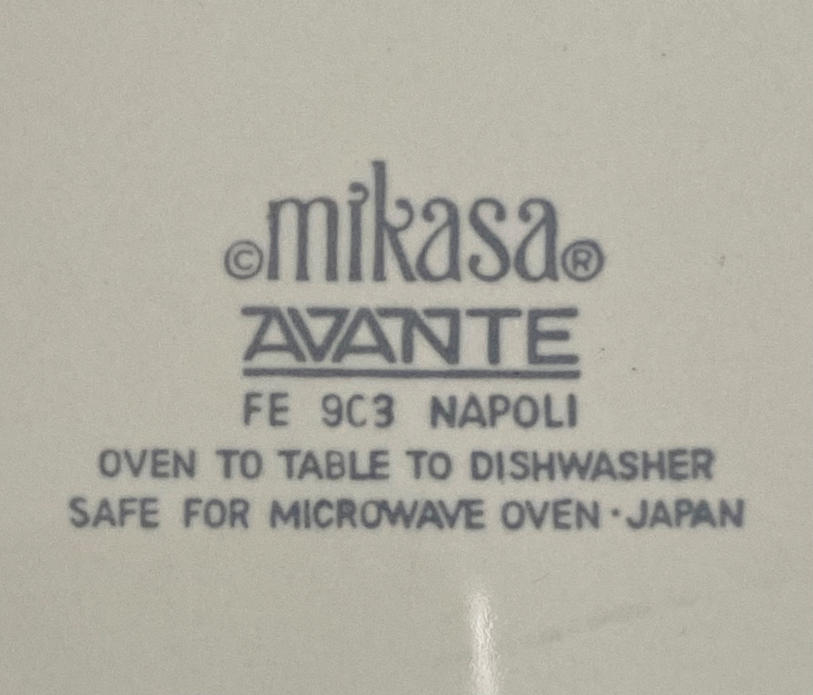 Beautiful Set of 6 Mikasa FE9C3 Avante Napoli Dinner Plates - EXCELLENT