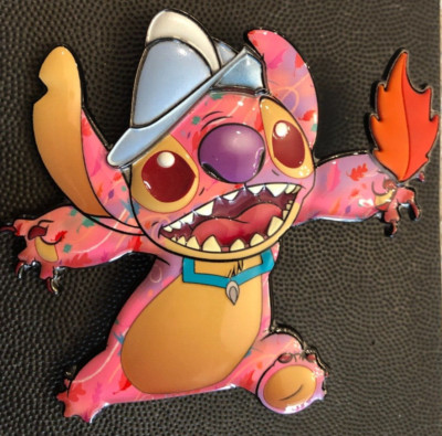 Disney pin 146995 Lilo & Stitch Stitch Crashes Pocahontas Jumbo LARGE free-d 3d