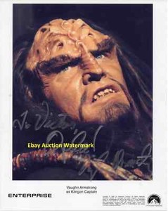 Star Trek Enterprise Vaughn Armstrong Klingon Captain Signed 8x10 Photo