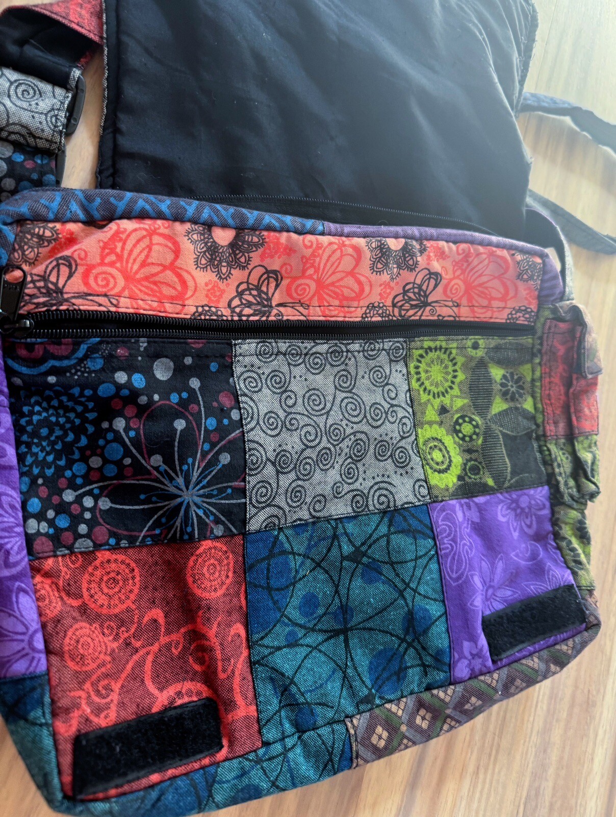 Macha Cotton Patchwork Shoulder Messenger Bag Eth… - image 4