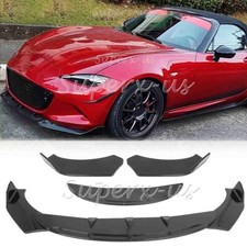 For Mazda Miata Mx-5 2006-2022 Front Bumper Lip Spoiler Splitter Body Kit Glossy
