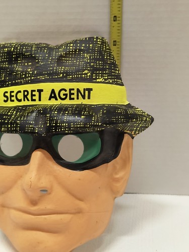 Secret Agent Halloween Mask By Ben Cooper Vintage - Picture 2 of 8