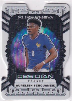 Panini 2023-24 Obsidian FIFA No. 12 Aurelien Tchoameni Supernova Contra 5/9