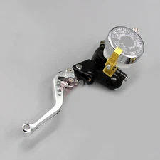 22mm 7/8'' Motorcycle Left Clutch Levers Pump Master Cylinder Reservoir Set