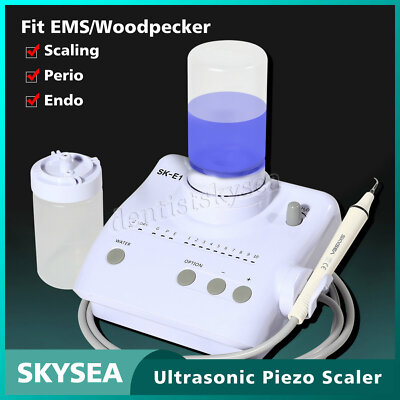 Dental Lab Portable Ultrasonic Scaler w/ Handpiece Bottles fit EMS Cavitron