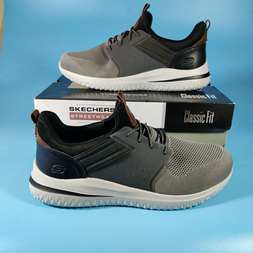 Skechers Shoes Mens 11.5 Gray 3.0 Cicada Sneaker Wide Width 210238W Casual Comfy