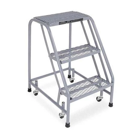 Cotterman 1003N1820a1e10b3c1p1 30 In H Steel Rolling Step, 3 Steps, 450 Lb Load