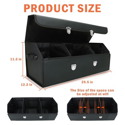 30'' Universal Foldable Car Trunk Organizer Storage Cube Box Car Truck For SUV RV