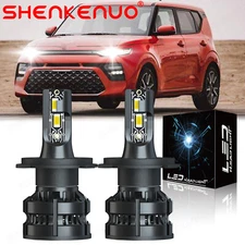 2x For 2020-2023 Kia Soul H4 9003 LED Headlight Bulbs 6000K White High Low Beam