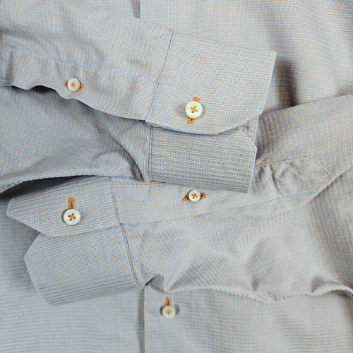 Robert Talbott Estate Bespoke Dress Shirt Size XXL Lavender & Gold Mini Checks - Picture 4 of 14