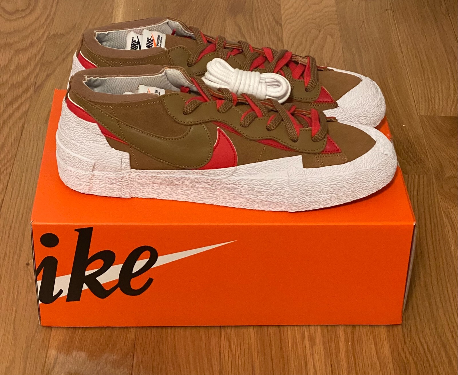 SACAI X NIKE Nike Blazer Low x sacai British Tan 2021 (Brand New 100% Authentic) Size 13
