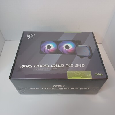 MSI MAG Coreliquid A13 240 Black RGB Liquid Cooling AIO Brand New Sealed Package