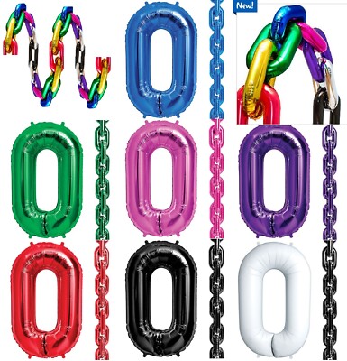 NorthStar 34'' Deco Links Chain Connect Customizable Color Foil Jumbo Balloon 1x