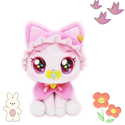Catch Teenieping Season 5 Wishcat Bebe Nyang Plush Doll Cat 22cm