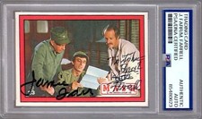 JAMIE FARR+FARRELL SIGNED 1982 DONRUSS MASH TRADING CARD   TO JOHN   PSA SLABBED