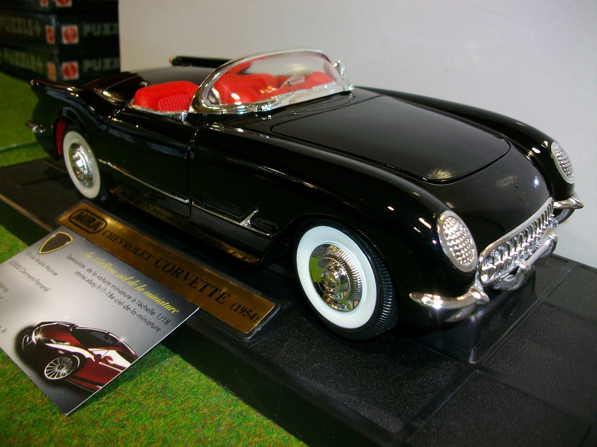 Chevrolet Corvette Cabriolet 1954 – MIRA 1/18 N°6281 – Miniature Métal Collection