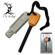 Elk Ridge ER-153OR Fire Starter with Striker Orange. Emergency Survival