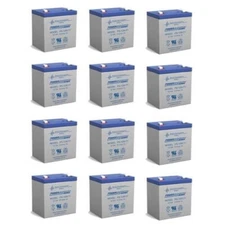 Power Sonic PS-1250 12V 5AH SLA Battery 12 Volt F1 Terminal - 12 Pack